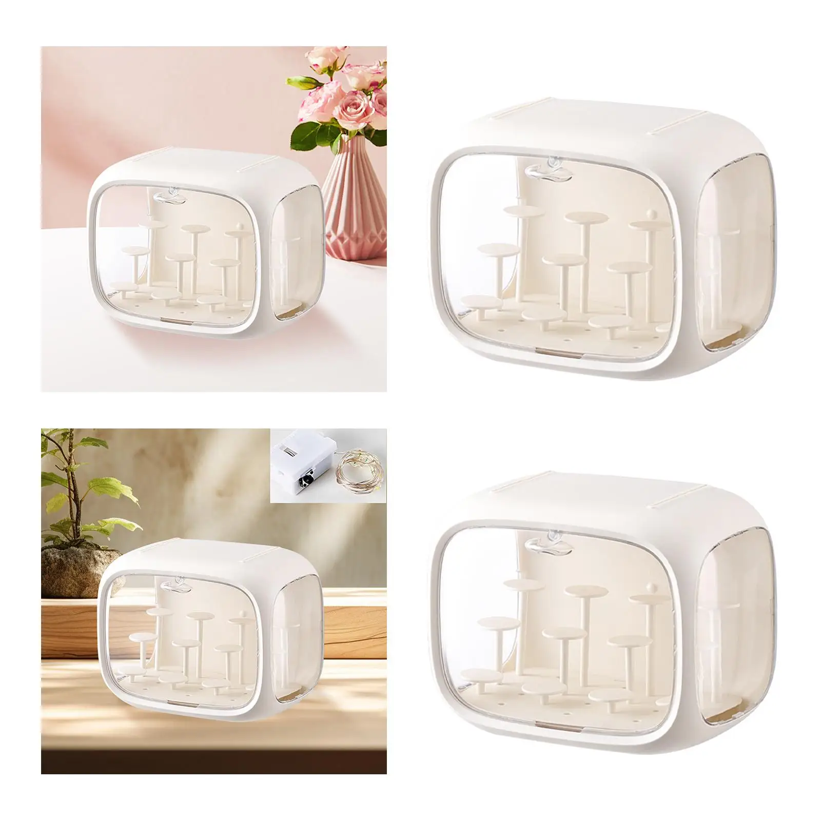 Display Case for Collectibles Clear Countertop Showcase with Door for Miniature Figurines Anime Figurine Toys Statue Souvenirs