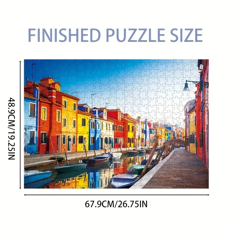 1000 pezzi di puzzle colorato per la casa 26,75''x19,25' Collezione architettonica stravagante Decorazioni per la casa moderne Regalo per gli appassionati di design