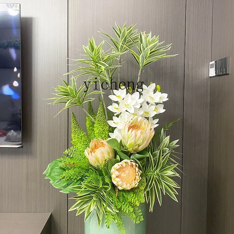 DSA --New Chinese Style Living Room Hotel Home Silk Flowers Fake Flowers Ornaments
