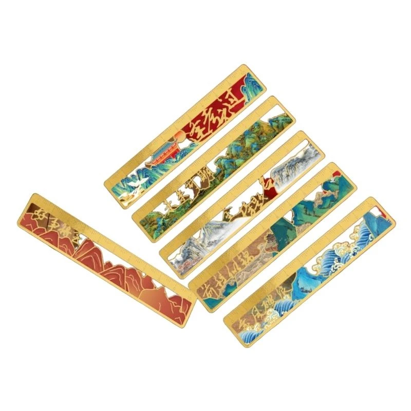 

DXAB 6 Pcs Ruler Bookmarks Hollow Out Page Marker Creative Bookmarkers for Reading