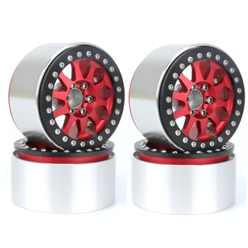 

Metal 2.2 Inch Beadlock Wheel Rim for 1/10 RC Crawler Car Axial SCX10 90046 III CAPRA RR10 Wraith RBX10 Yeti 2.2 Tires,1