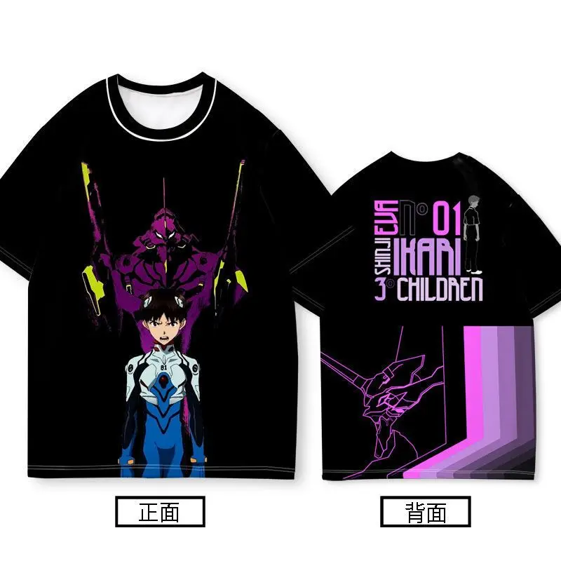

Футболка оверсайз Neon Genesis Evangelion Shinji Ikari Eva Unit-01, мужская, подходит для повседневной носки и тренировок, мото-стиль.