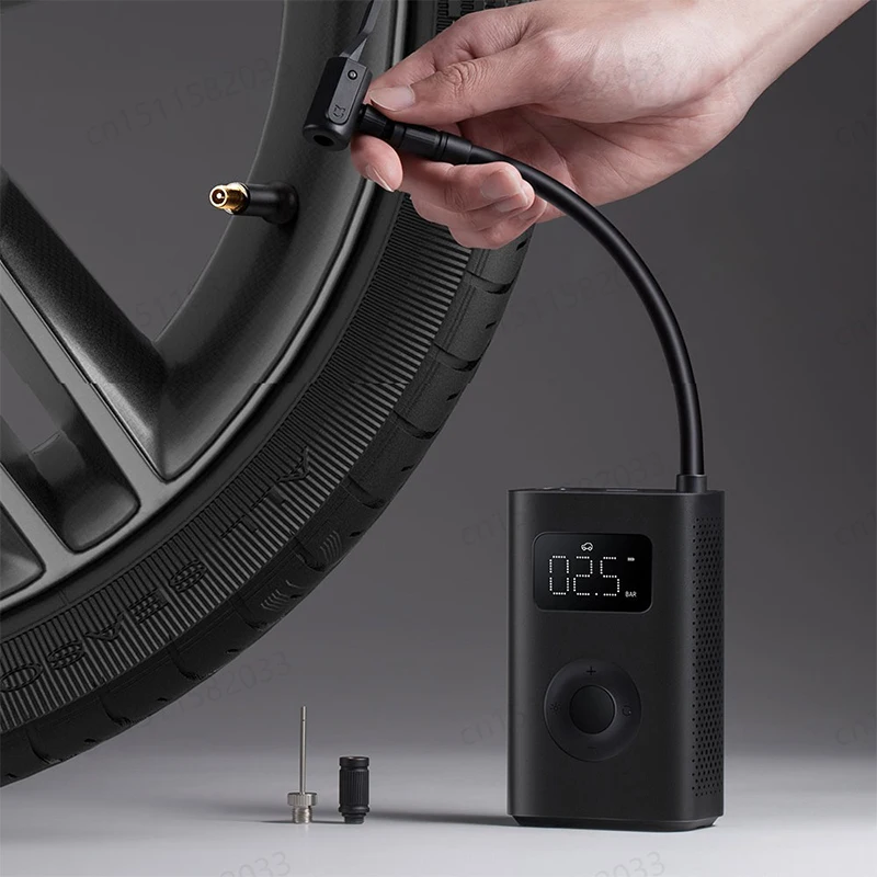XIAOMI MIJIA Pompa d'aria portatile Boost di velocità del 2,25%, Compressore d'aria elettrico portatile Tesoro, Gonfiatore multiutensile LED tipo C 150PSI