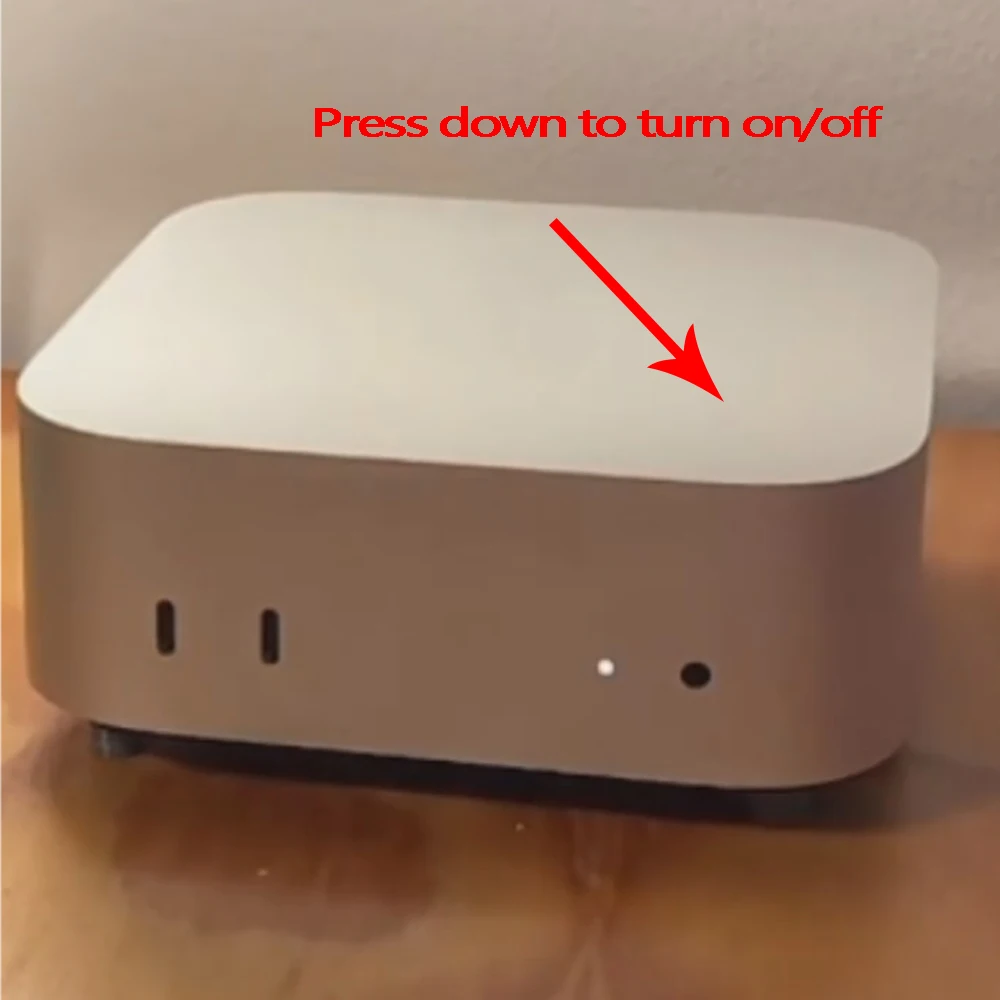 تصميم مريح لـ 2024 Mac Mini M4 قاعدة زر الطاقة ثلاثية الأبعاد مفتاح دفع الطباعة وحامل بسيط خيارات ألوان متعددة #6