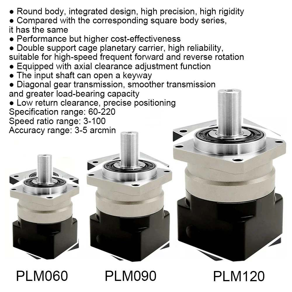 Helical Gear Reducer Gearbox For Nema 17 23 34 Stepper Motor Speed Reducer For 40 60 80 90 110 130 180mm Flange Servo Motor