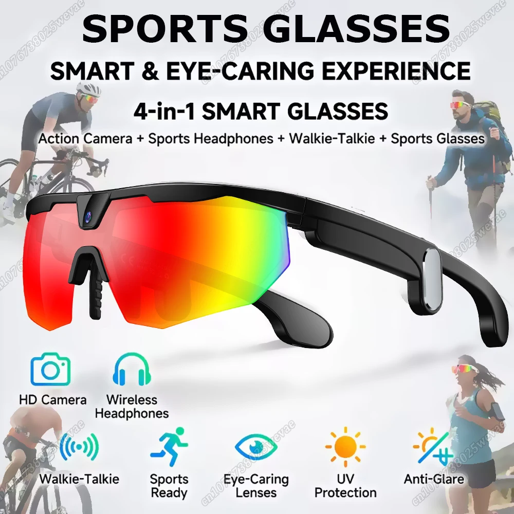 

New AI smart shooting&recording glasses with 800W camera, HD anti-shake bicycle riding shooting artifact, windproof goggles 2026