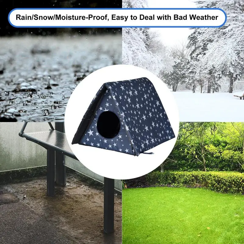 Outdoor Pet House Waterproof Thickened Cat Nest Tent Winter Warm Puppy Kennel Foldable Pet Shelter Portable Travel Pets Carrier