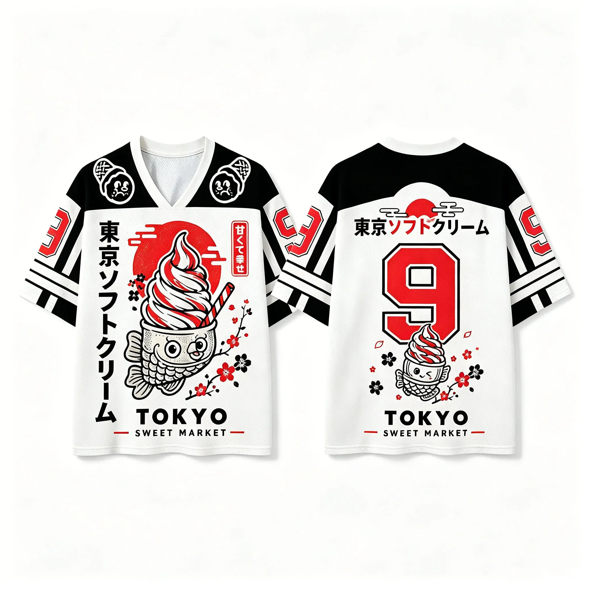 3D-gedrucktes T-Shirt mit V-Ausschnitt und kurzen Ärmeln – Y2K-Streetstyle, atmungsaktives und locker geschnittenes Oberteil – Retro-Sport-T-Shirt für Damen und Herren. – Detail 3