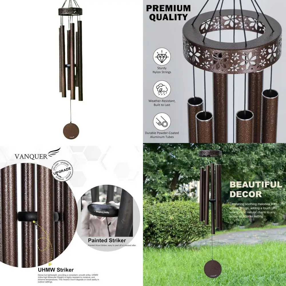 

48-Inch Outdoor Deep Tone Wind Chimes - Memorial and Sympathy Gifts, Patio and Garden Decor