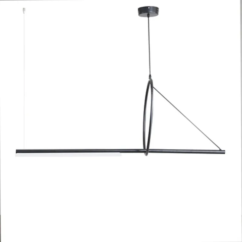 

Designer line art restaurant island counter bar chandelier sales department special-shaped arc strip