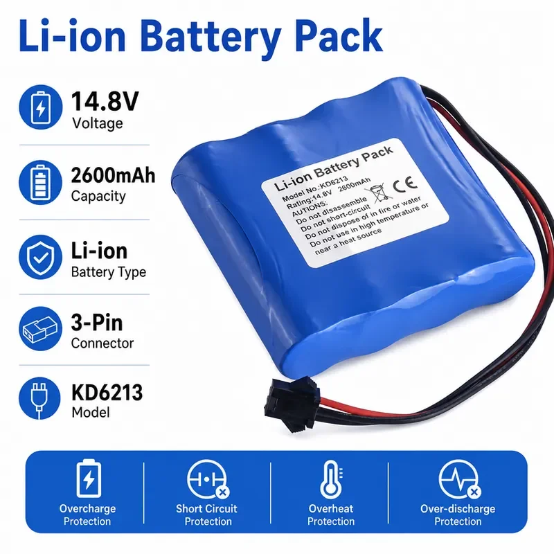 for Shandong Jiatian KD6213 Monitor Battery Replacement High Capacity Rechargeable Power Supply for Medical Display Screen