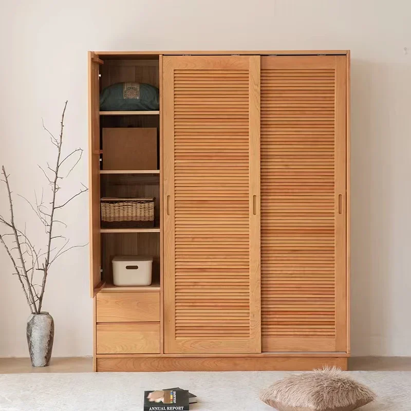 Luxury Orgnizer Wardrobes Aesthetic Quiet Nordic Wooden Clothes Wardrobes Bedroom Organizer Closet De Ropa Furniture Home