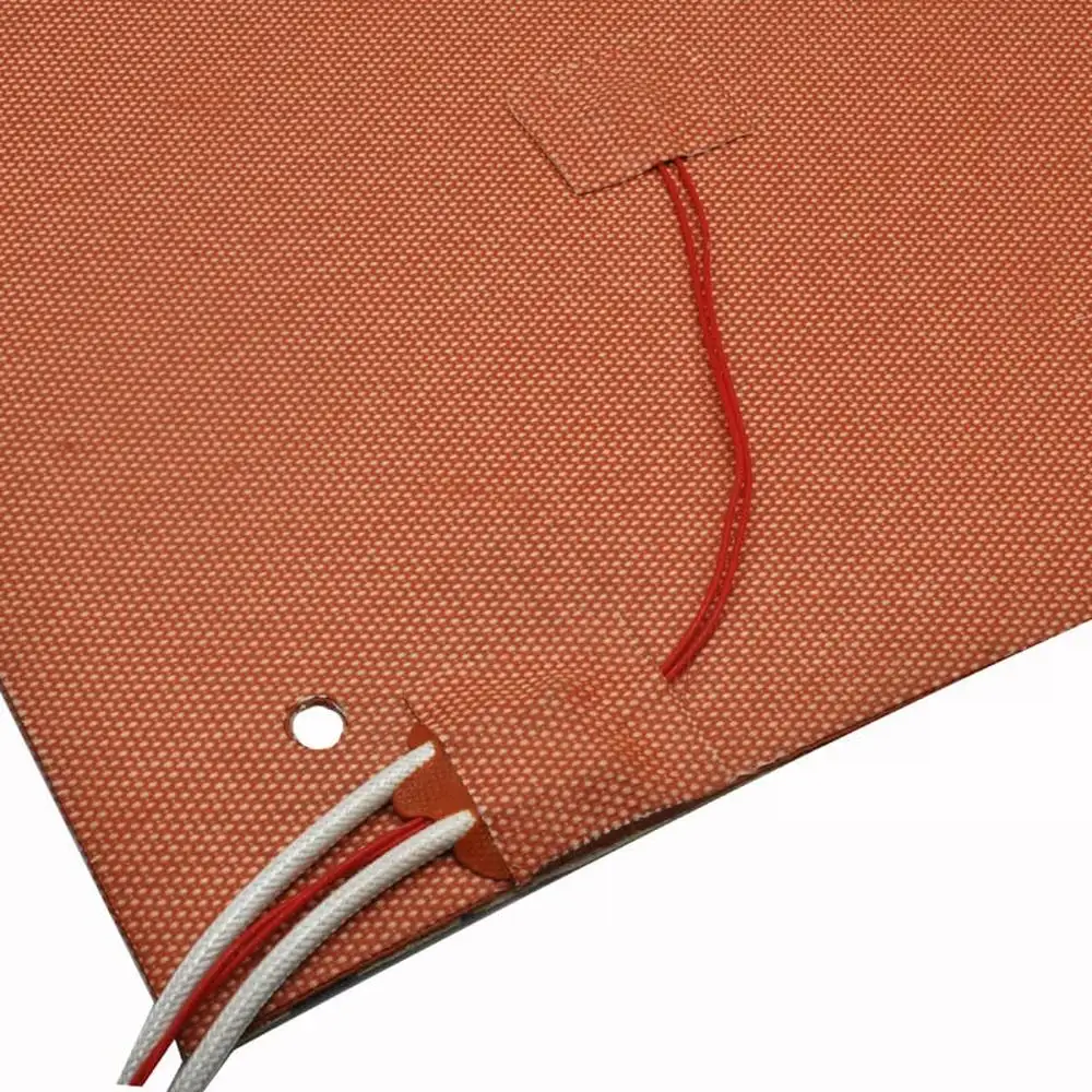 Calentador de cama caliente Ender 3 Pro de 235 mm, respaldo adhesivo de silicona flexible de 24 V, impresora 3D de 5 agujeros