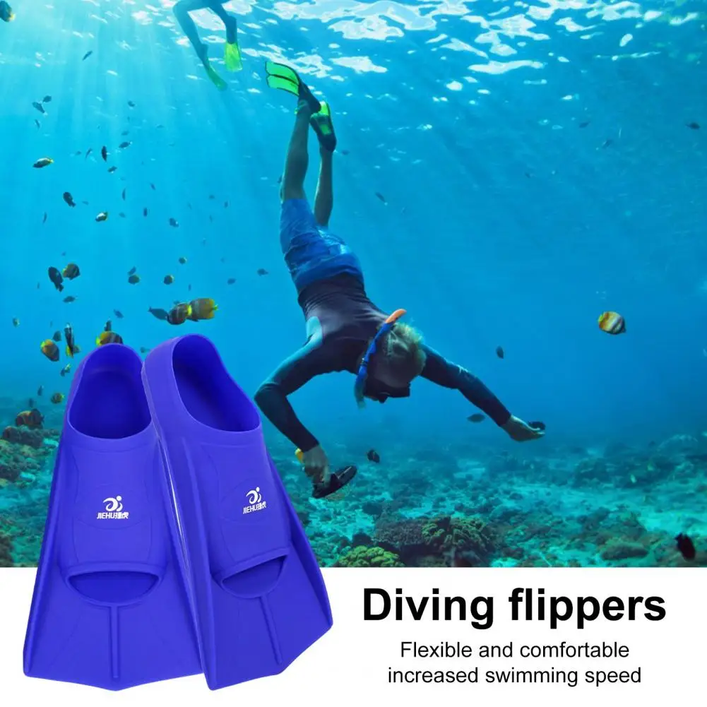 Floating Flippers Adult Swim Training Fins Short Blade Flippers for Comfortable Flexible Swim Aid