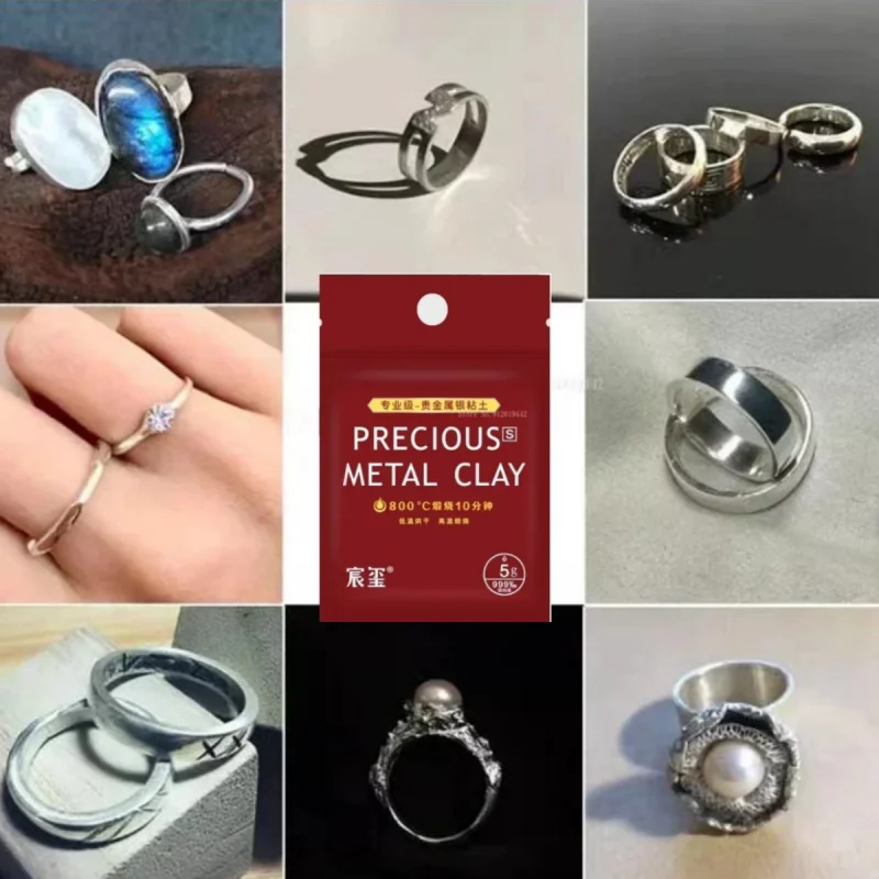 

5g/10g Bag 999 Sterling Silver Clay Diy Creative Modeling Silver Bracelet/ring Pendant and Other Hand-made Raw Materials
