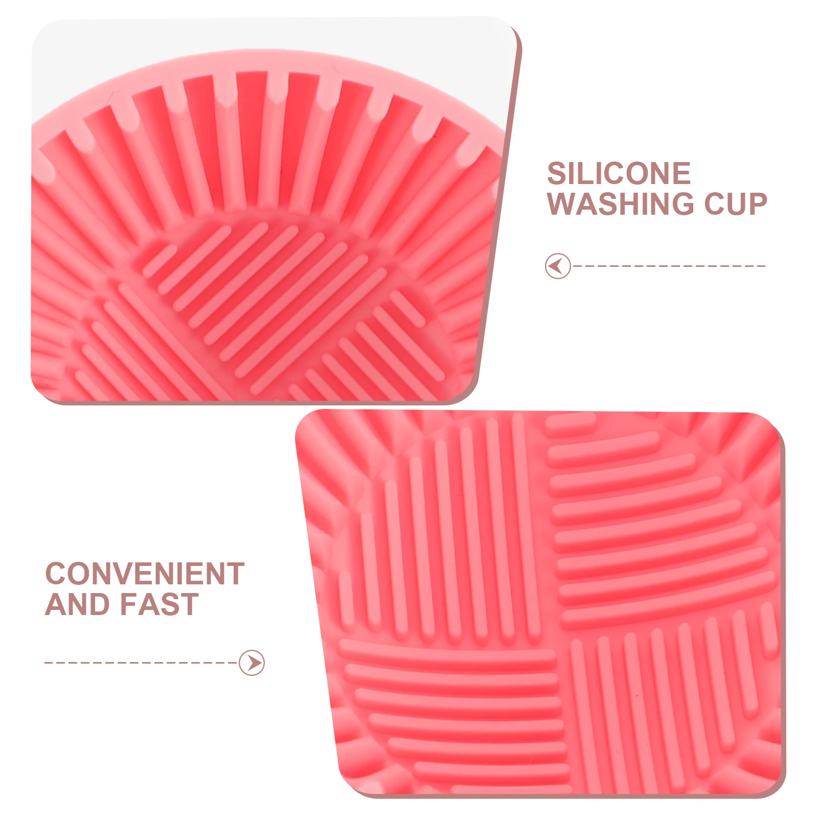 

Silicone Makeup Brush Cleaner Cup Pink Small Size Portable Travel Tool for Women Brushes Cleaning Holder