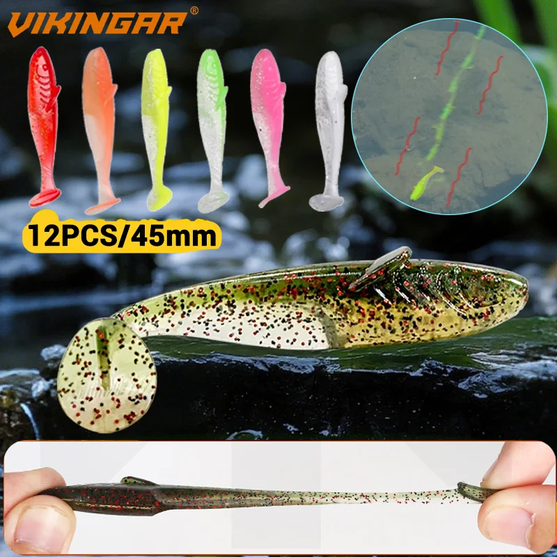 

Мягкая приманка Vikingar, полная водная приманка с Т-образным хвостом, высокая эластичность, устойчивость к разрыву, многоцветная для различных рыб, быстрая притяжка рыбы