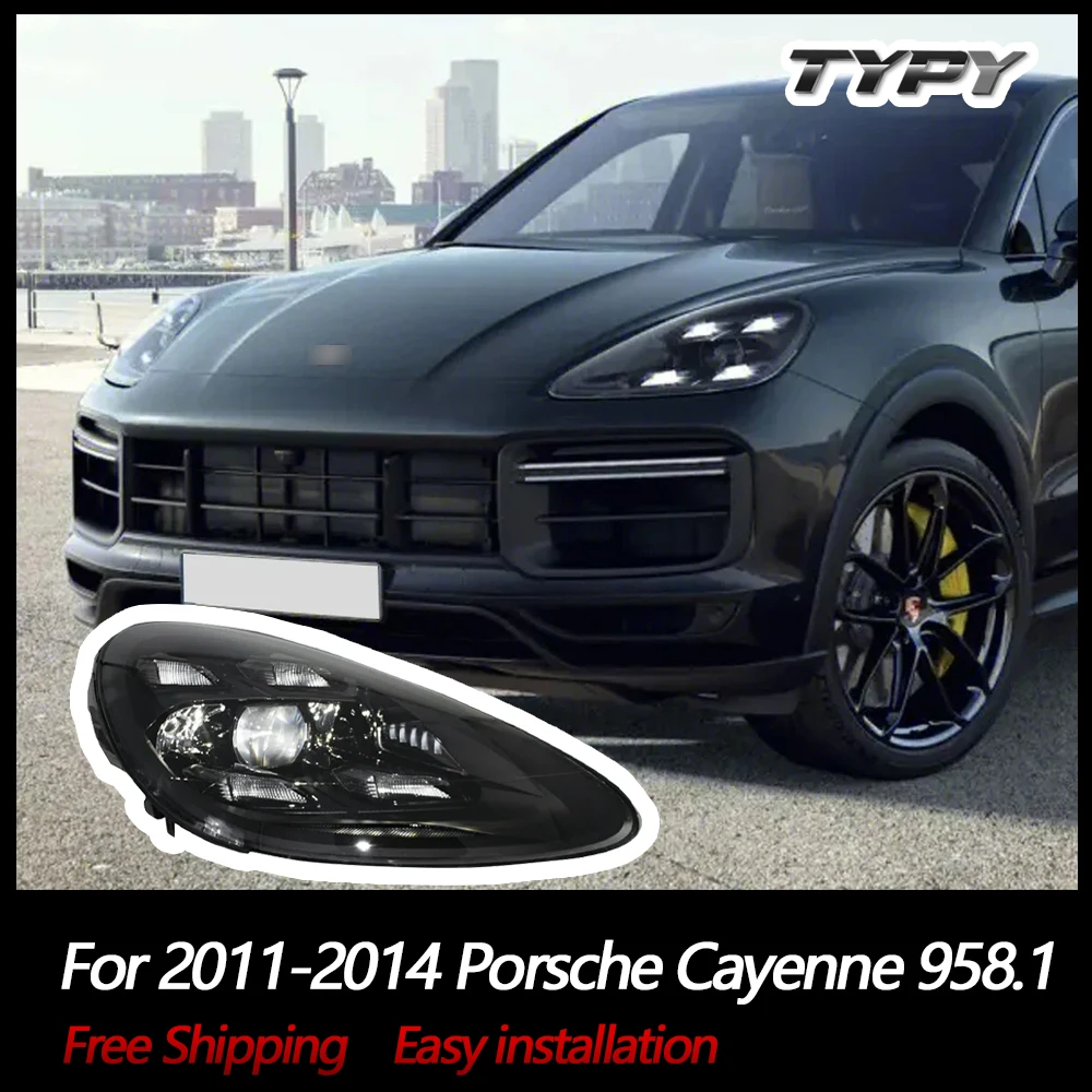 

TYPY Car Light For Porsche Cayenne Headlight 958.1 2011-2014 Full LED Laser Matrix Headlamp Plug Play