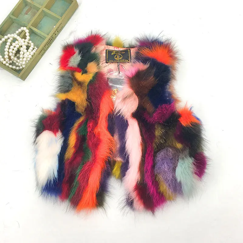 Gilet en fourrure naturelle pour femmes, gilet en vraie fourrure de raton laveur, veste en vraie fourrure de haute qualité, 100% vrai raton laveur