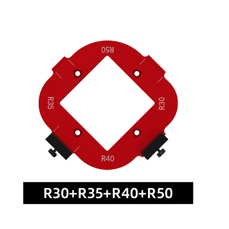7-teiliges Router-Eckradius-Schablonen-Set – Alu, 18 Radien (R10–R60), Für Frästisch & Holzbearbeitung