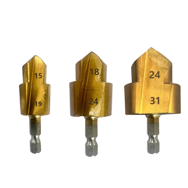 PPR Lifting Stepped Drill Bit Hexagon Shank Water Pipe Connection Tool 20/25/32mm Full Open Process