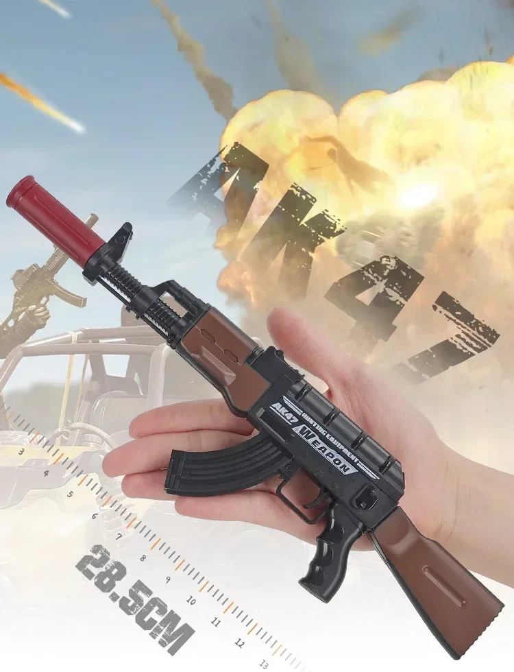 Soft Bullet Mini AK47 M4A1 Abschlagbare Spielzeugpistole Gewehr Shell Auswurf Spielzeugpistole Modell Kinder Weihnachtsgeschenke Spielzeug für Erwachsene – Detail 3