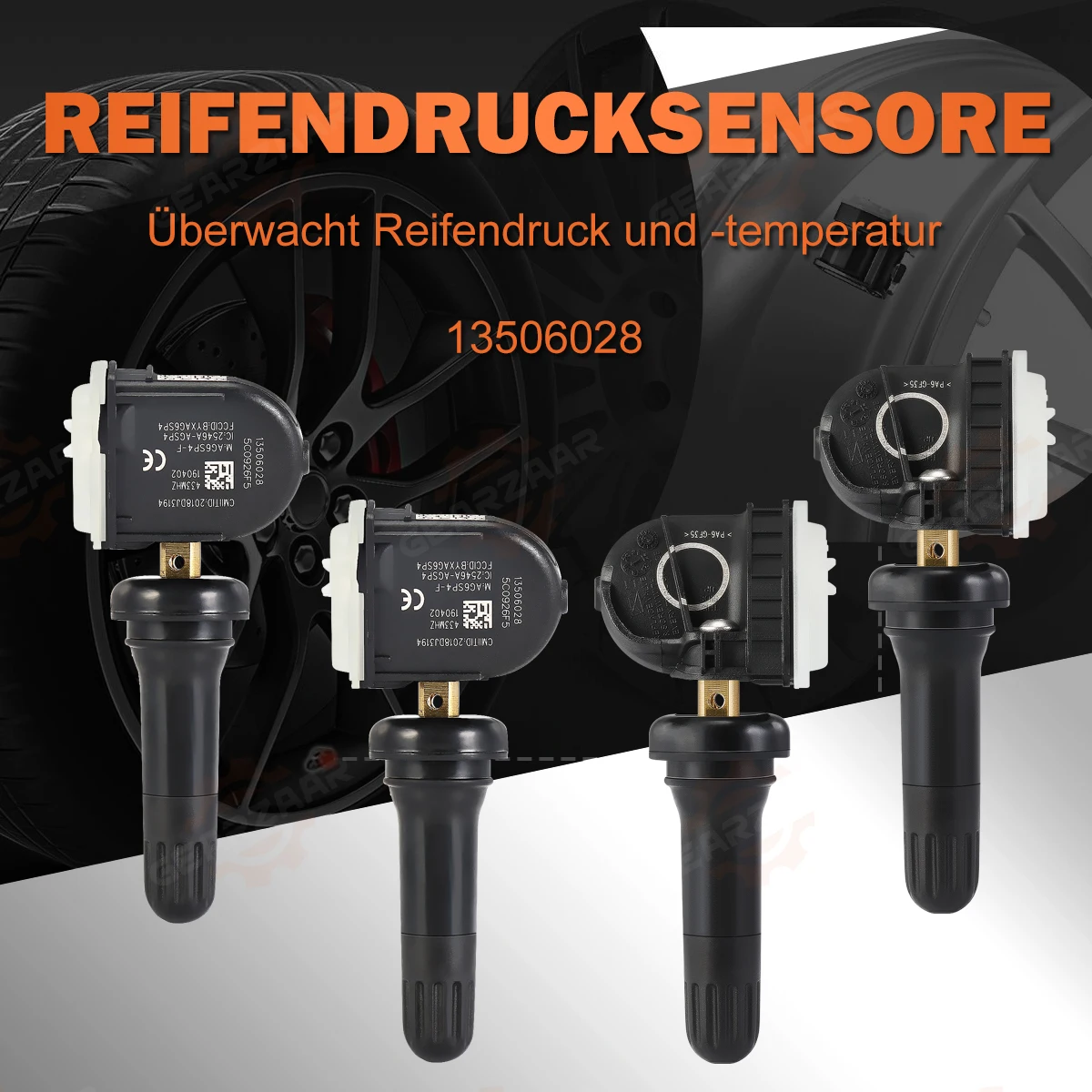 4x RDKS Reifendrucksensor TPMS Sensor 13506028 Passt Für Opel Astra K