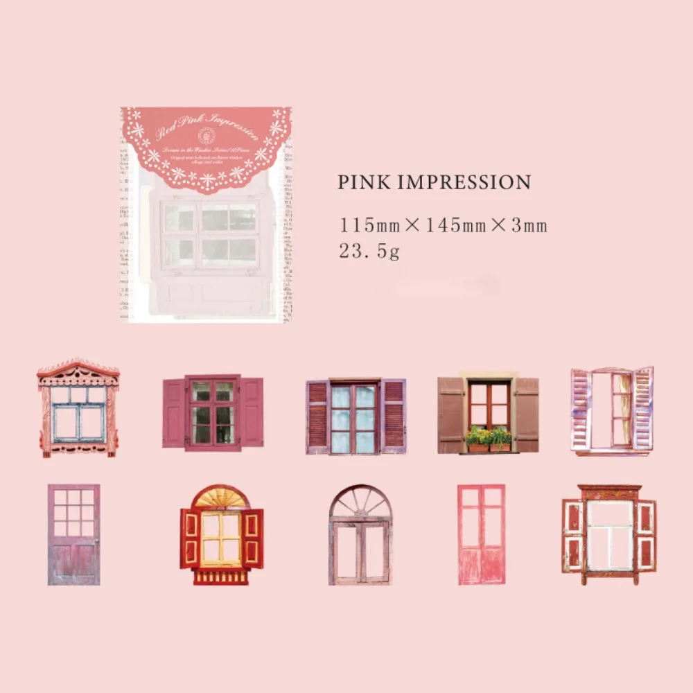 

10 Pcs DIY Hollow Door Window Sticker Door and Window Design Plant Flower Design Scrapbook Stickers Diary Decoration Album Decor