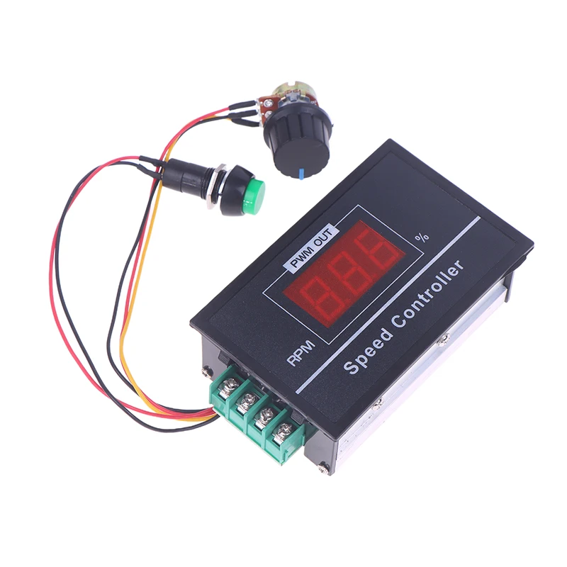 

DC 6-60V 6V 12V 24V 48V 30A Цифровой дисплей ШИМ Контроллер скорости двигателя постоянного тока Регулятор скорости двигателя с переключателем запуска и остановки