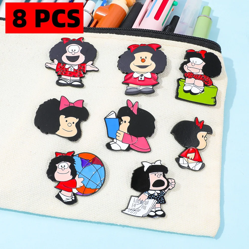 1 قطعة/8 قطعة لطيف مافالدا أنيمي شخصية بروش الفردية المينا دبوس ظهره الملابس والمجوهرات شارة معدنية اكسسوارات هدية #1