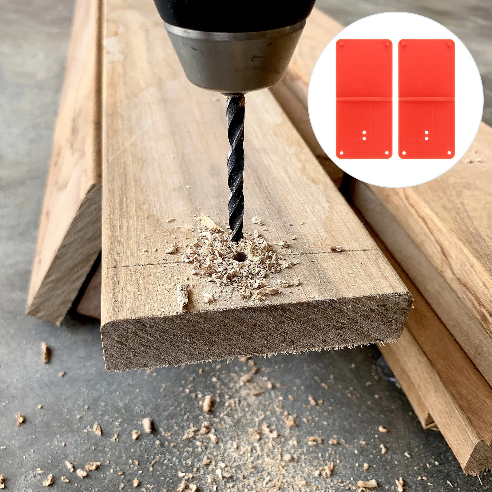 

2pcs Woodworking Hole Locator Drilling Positioning Plate For Hinge Installation Cabinet Door Carpentry Tool Hinge