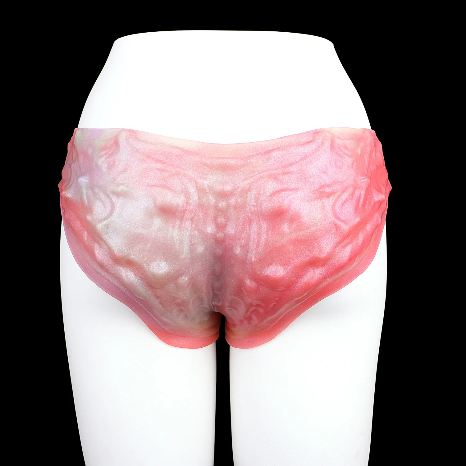 シャズ シリコン製パンティー 犬の結び目型ペニススリーブ エクステンダー 拡張器 ブリーフ型装着可能 馬の形をした中空ディルド 再利用可能なコンドーム 男性用セックストイ