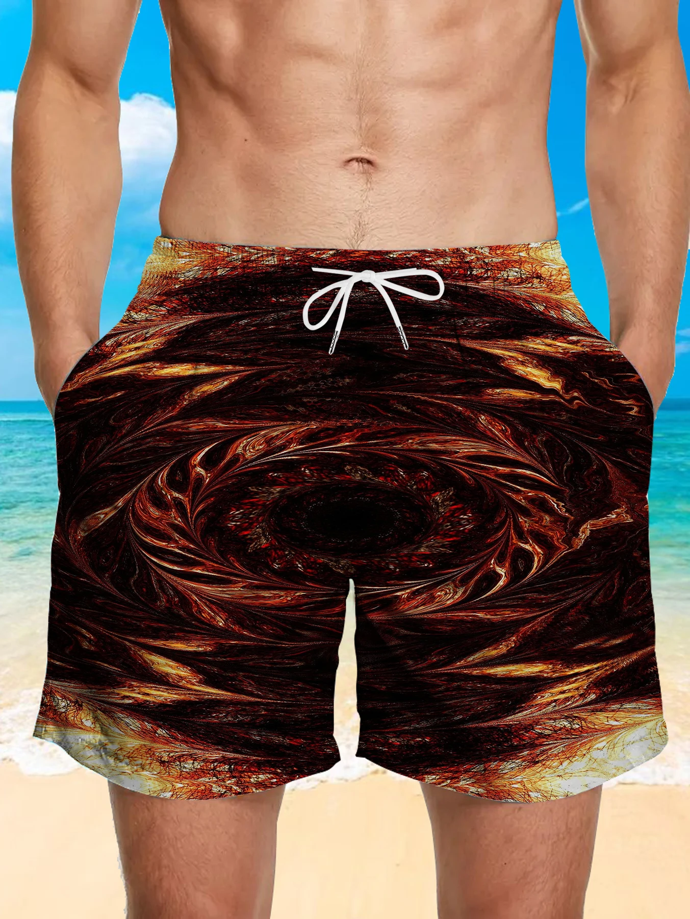 Men's Street Style Print Shorts Casual Summer Shorts for Festival Party Beach Outing
