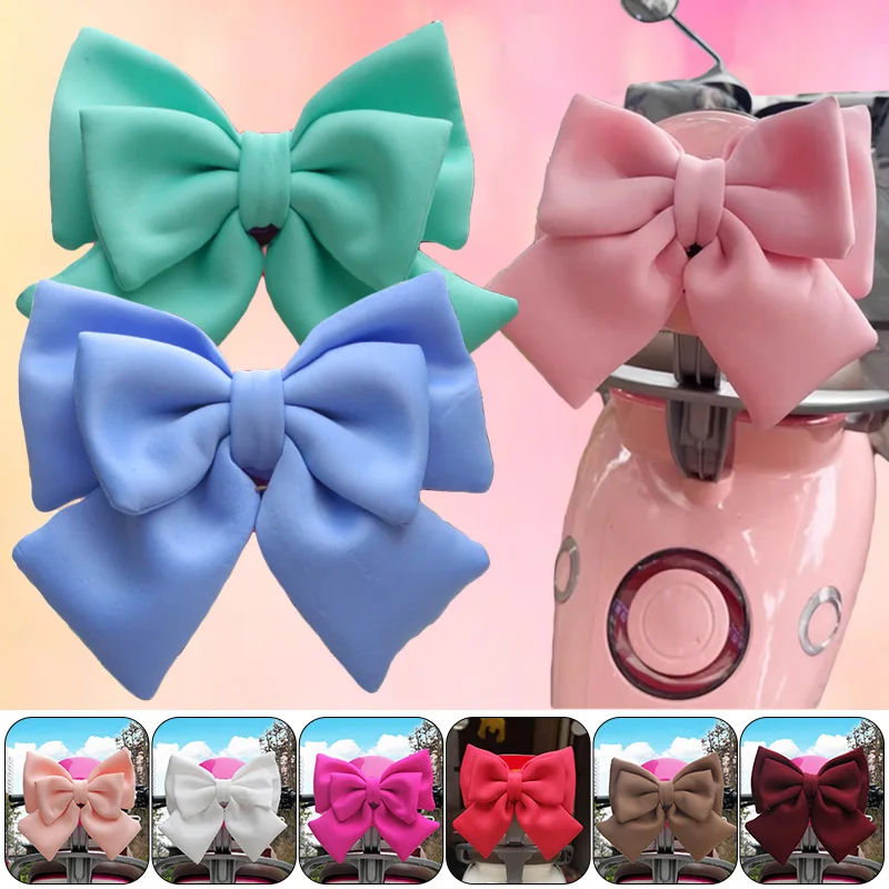 Universal Helmet Cute Bow Decoration Motorcycle Electric Bike Car Styling Fashion 3D Stickers Bowknot Decor Helmet Accessories