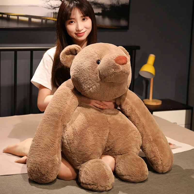 Super Soft Brown Bear Plush Toy Giant Polar Bear White Doll Pillow for Children Gift Decoration 47inch 120cm DY10128