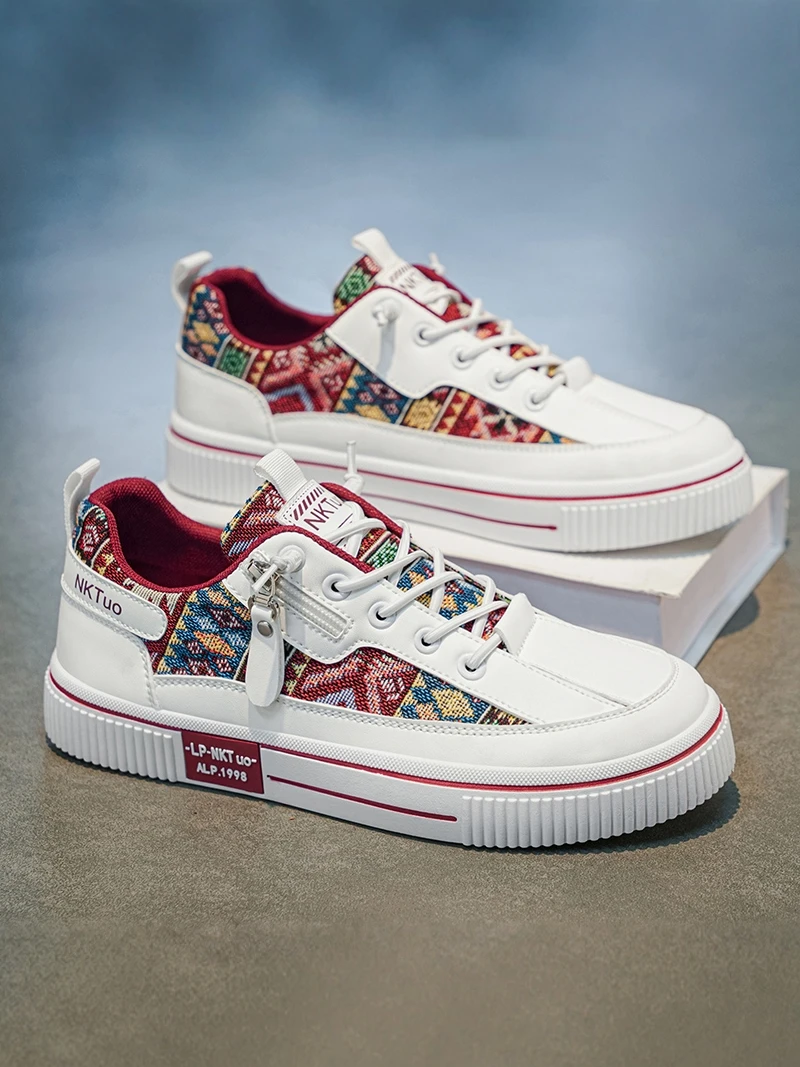 

Men's Summer Breathable Casual Canvas Shoes Sports Lightweight Wear-resistant Soft Bottom Trendy White Sneakers