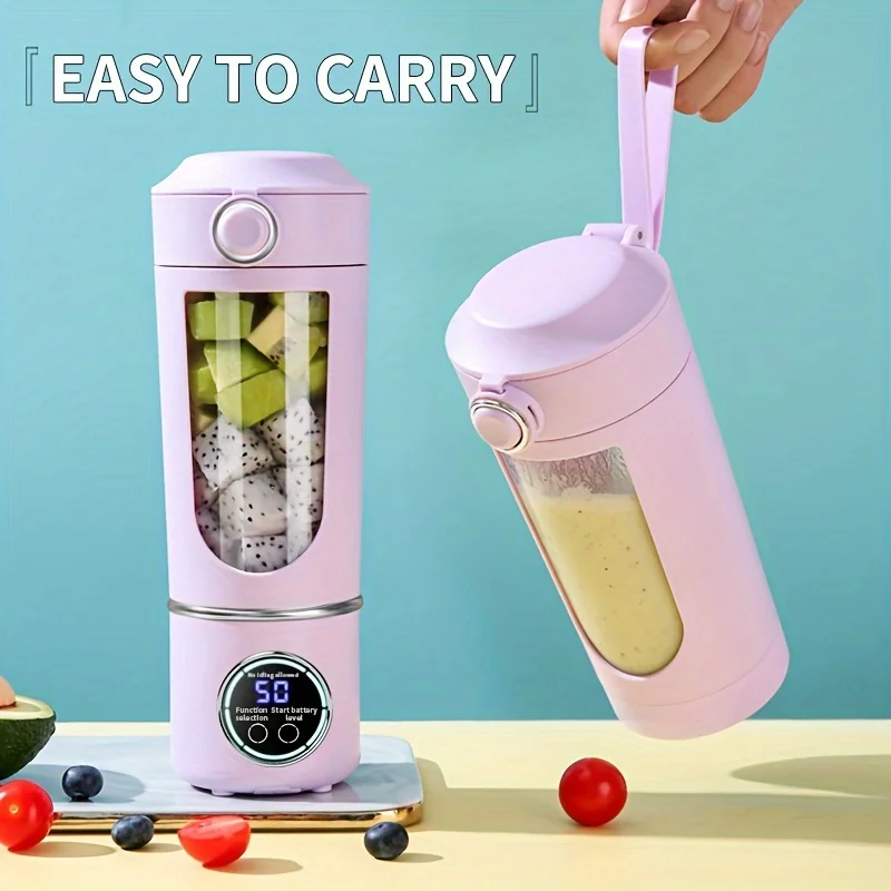 700ML Portable Blender - High-Speed, USB Rechargeable Personal Juicer for Shakes & Smoothies, Easy Clean,with 1500mAh