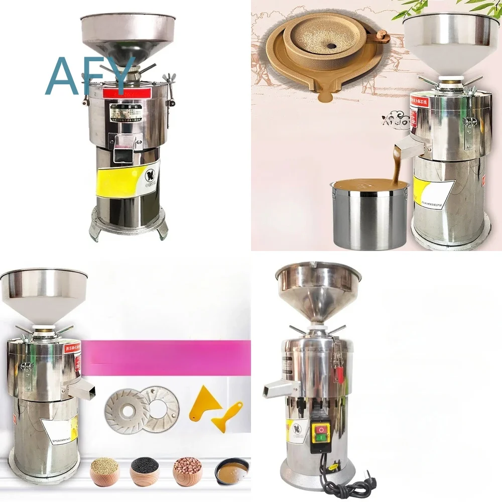 Commercial Sesame Sauce Machine for Peanut Butter Grinding High Power Automatic Grinder Large Capacity 220V Sesame Paste