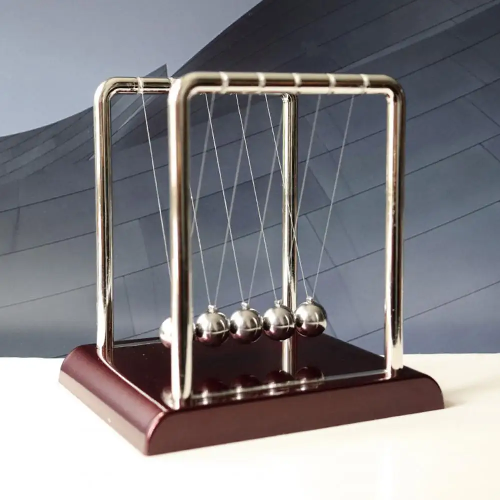 Desktop Decoration Ornament Science Desk Toy Educational Physics Toy Set Newton's Cradle Metal Pendulum for Office Stress Relief