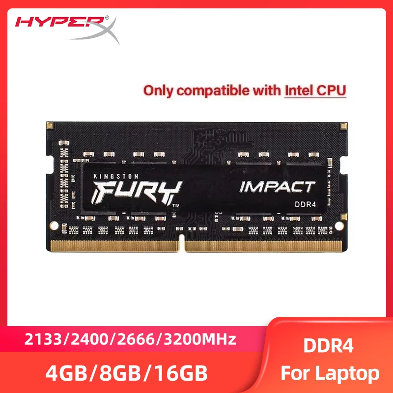 HyperX Fury Laptop Memoria RAM DDR4 4GB 8GB 16GB 2133MHz 2400MHz 2666MHz 3200MHz SODIMM for INTEL CPU Motherboard Notebook RAM