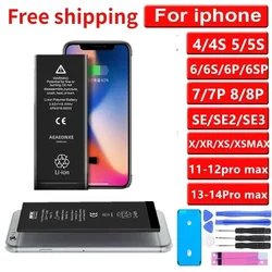 Original Phone Battery For IPhone High Capacity Replacement Battery For IPhone 6S 7 6 8 Plus Se 2020 Xs X Xr 11 Pro Max 12 Mini