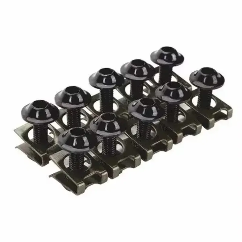 Black 6mm Fairing Bolt Kit Screw Spire Speed Fastener Clip Nut for Honda GSXR R6