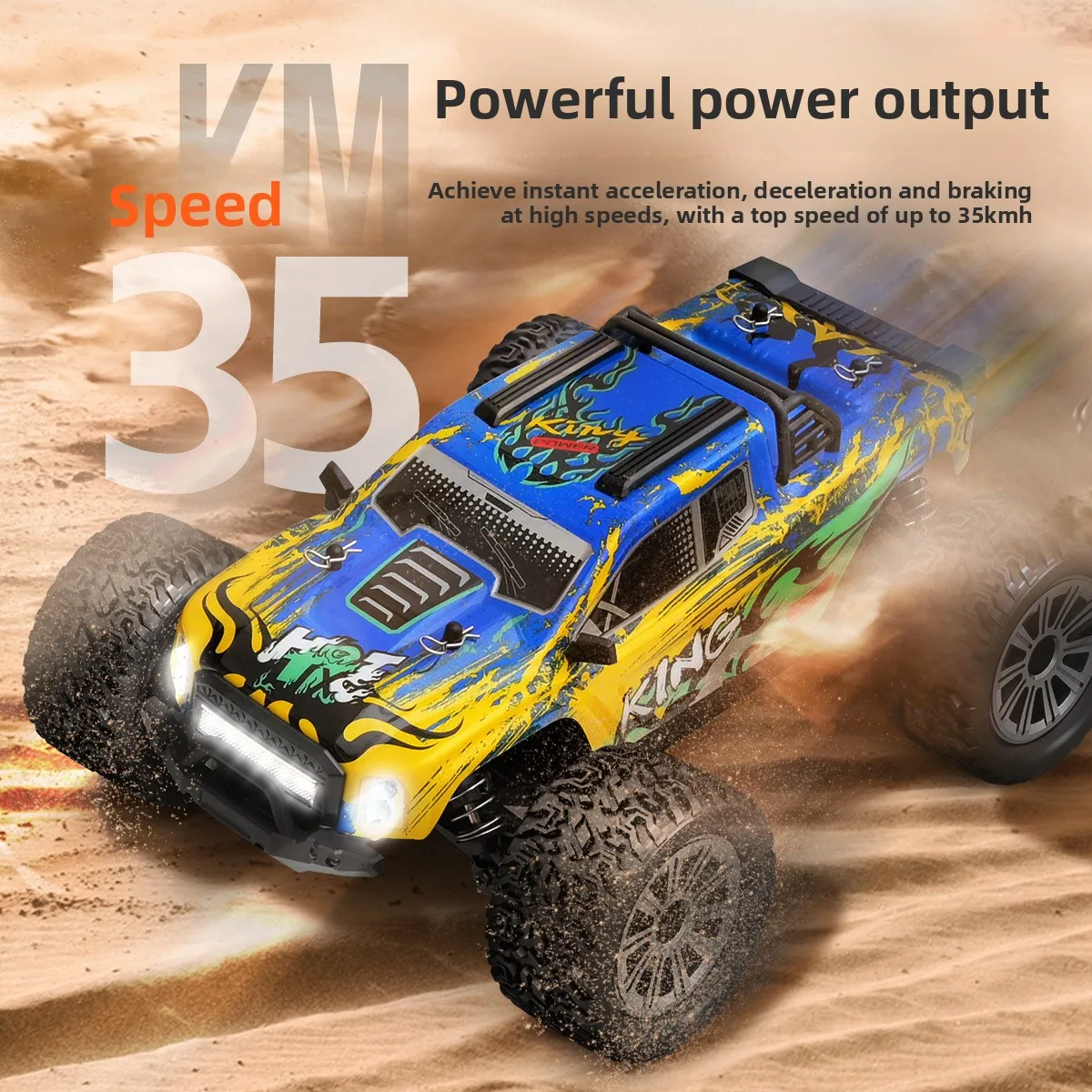 

wltoys 164018 1:16 Scale 4WD RC Monster Truck, Full-Proportion Drift, Electric Remote Control Off-Road Car Model 2.4GHz