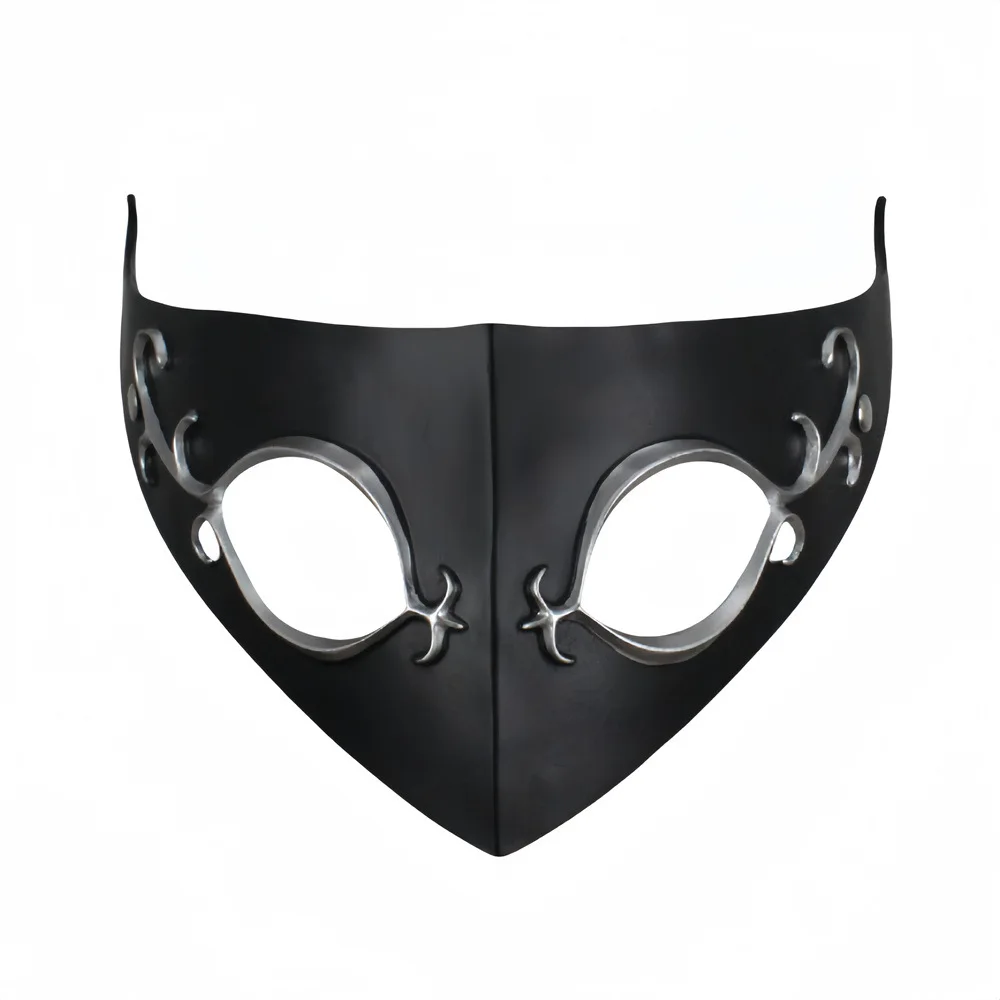 

Violet Mask Cosplay Mask Hard Resin Half Face Black Domino Mask Costume Accessory Adult Unisex for Party Halloween Christmas