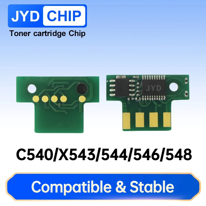 C540 X543 Toner Chip for Lexmark C540dw C540n C543dn C544dn C546dtn X543dn X544dn X544n X546dtn X548 C544 Cartridge Chips Reset