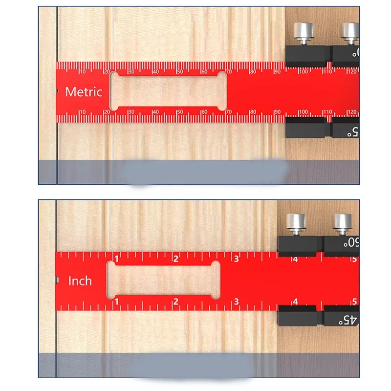 1PC Woodworking Line Ruler Parallel/Vertical Marking Measurement