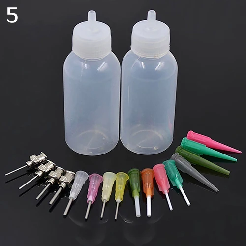 30ml Henna Tattoo Applicator Squeeze Plastic Drawing Bottle Detailing Nozzle Tip Set