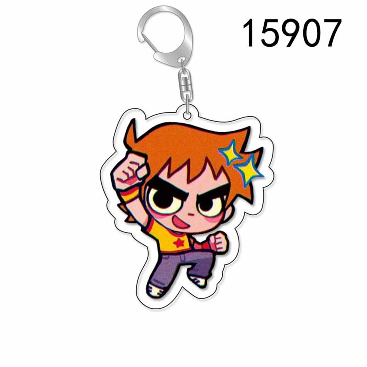 Anime acrylic keychain -Scott Pilgrim Cute Y2K Cartoon Pendant, suitable for bags and keys, perfect gift for fans car key bag