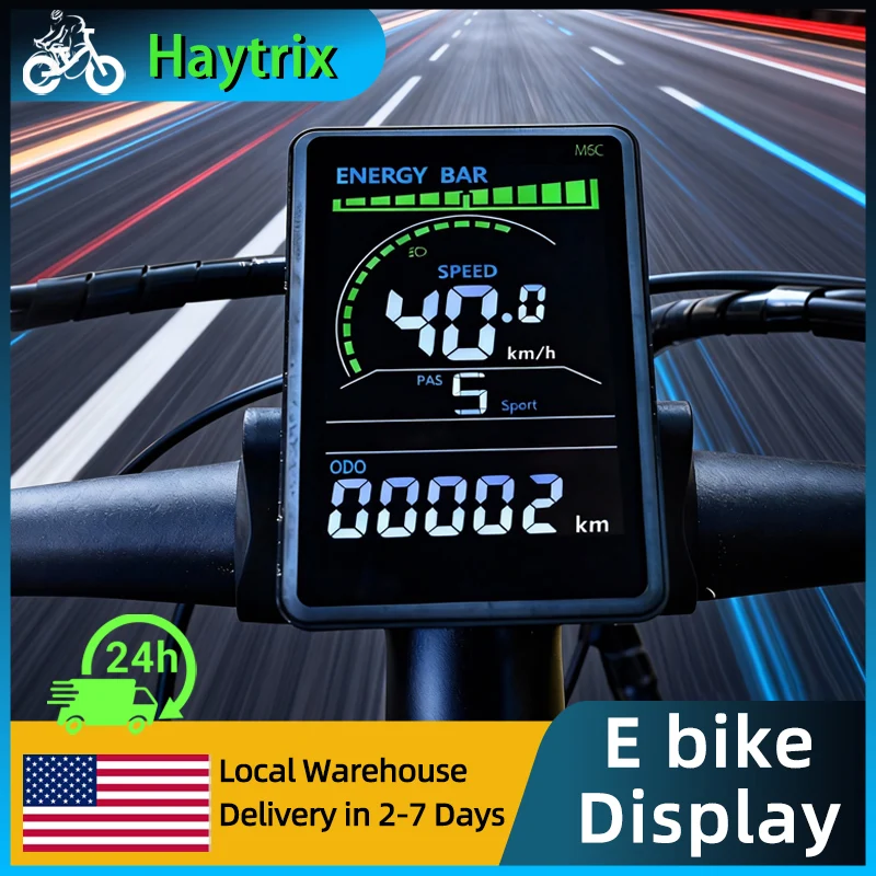 

[Haytrix-US] Electric Bike Speedometer Bicycle Speedometer Cycle Bike Odometer With LCD Display Accurate Speedometer