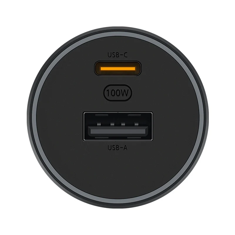 Xiaomi Mi Car Charger 100W MAX 1A1C Fast Charging Dual-port USB-A USB-C Smart Device Fully Compatible With Light Effect Display